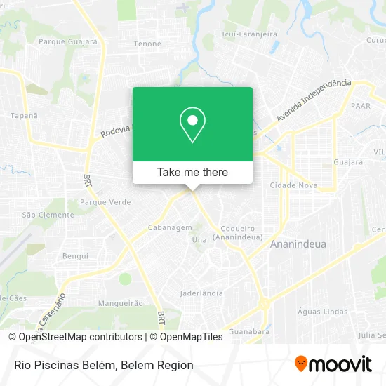 Rio Piscinas Belém map
