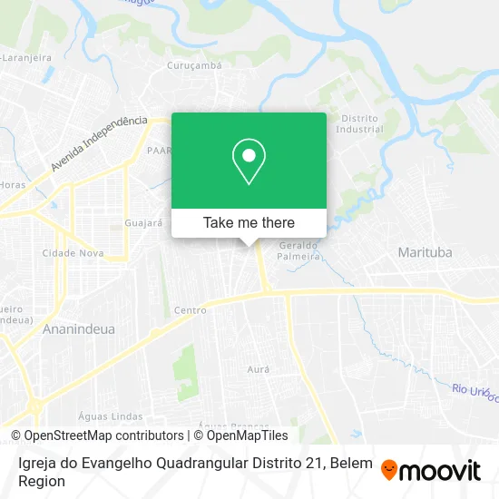 Igreja do Evangelho Quadrangular Distrito 21 map