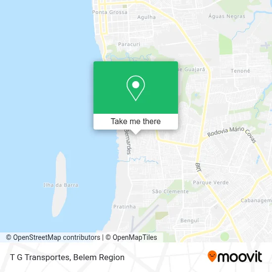 T G Transportes map