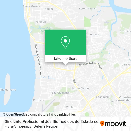 Sindicato Profissional dos Biomedicos do Estado do Pará-Sinbiespa map