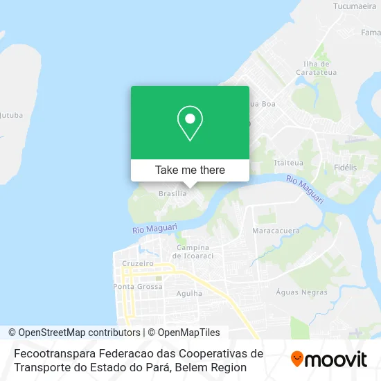 Mapa Fecootranspara Federacao das Cooperativas de Transporte do Estado do Pará