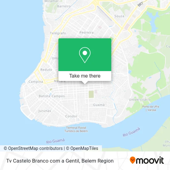 Tv Castelo Branco com a Gentil map
