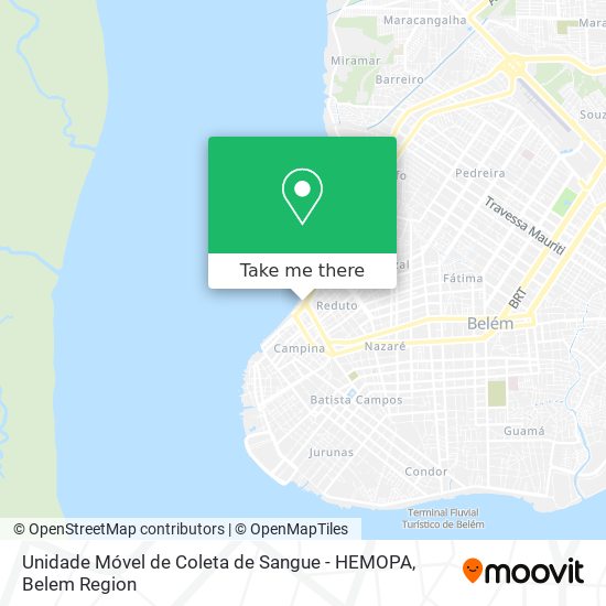Unidade Móvel de Coleta de Sangue - HEMOPA map
