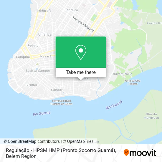 Regulação - HPSM HMP (Pronto Socorro Guamá) map