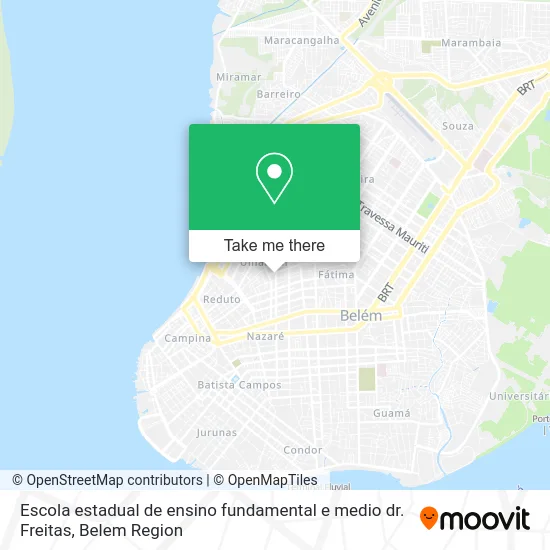 Escola estadual de ensino fundamental e medio dr. Freitas map