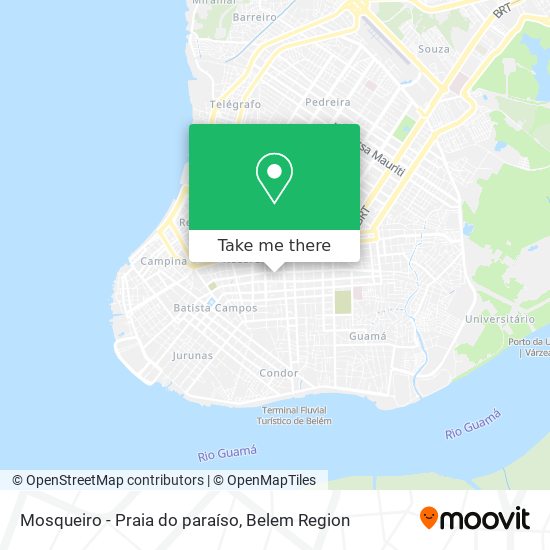 Mapa Mosqueiro - Praia do paraíso