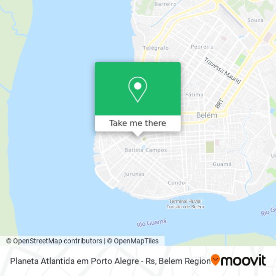 Mapa Planeta Atlantida em Porto Alegre - Rs