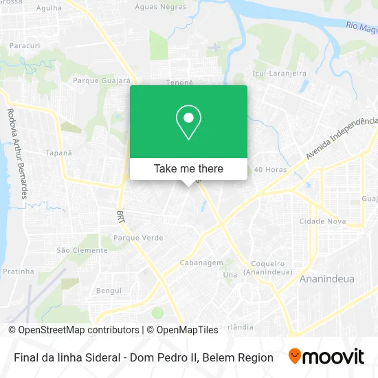 Final da linha Sideral - Dom Pedro II map
