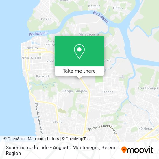 Supermercado Líder- Augusto Montenegro map