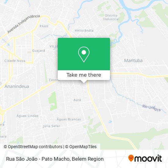 Rua São João - Pato Macho map