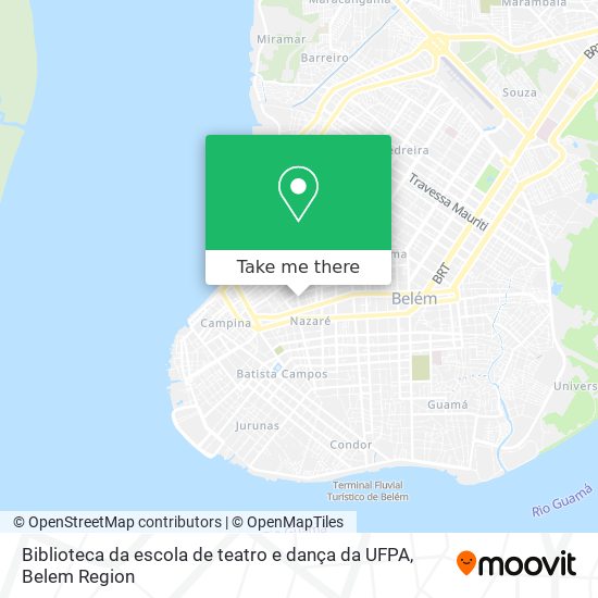 Biblioteca da escola de teatro e dança da UFPA map