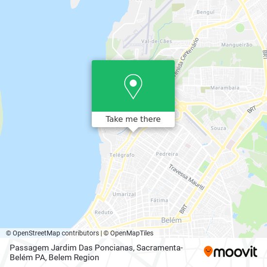 Mapa Passagem Jardim Das Poncianas, Sacramenta- Belém PA