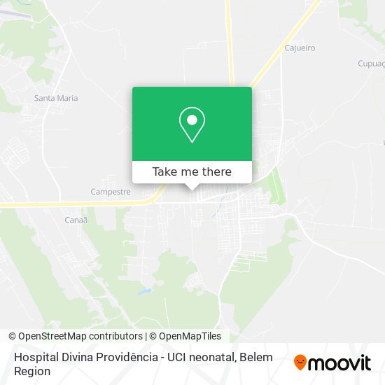 Hospital Divina Providência - UCI neonatal map
