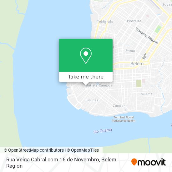 Rua Veiga Cabral com 16 de Novembro map