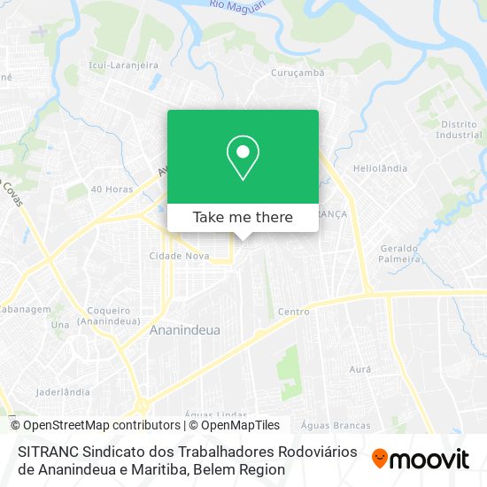 Mapa SITRANC Sindicato dos Trabalhadores Rodoviários de Ananindeua e Maritiba