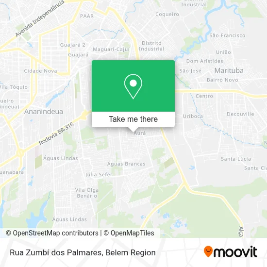 Rua Zumbí dos Palmares map