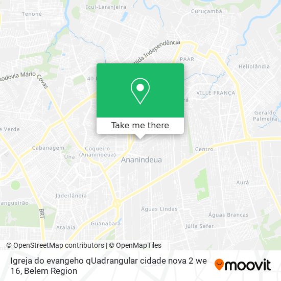 Igreja do evangeho qUadrangular cidade nova 2 we 16 map