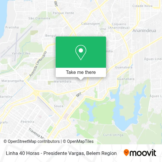 Linha 40 Horas - Presidente Vargas map