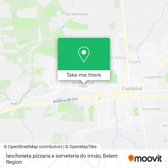 lanchonete pizzaria e sorveteria do irmâo map