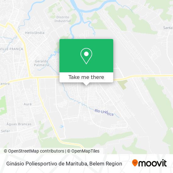 Mapa Ginásio Poliesportivo de Marituba