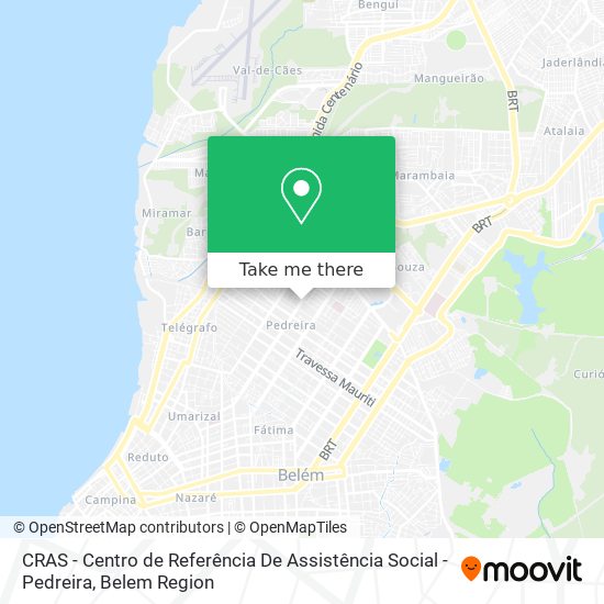 Mapa CRAS - Centro de Referência De Assistência Social - Pedreira