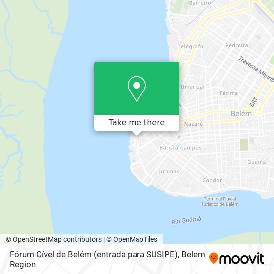 Fórum Cível de Belém (entrada para SUSIPE) map