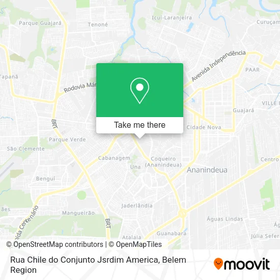 Rua Chile do Conjunto Jsrdim America map
