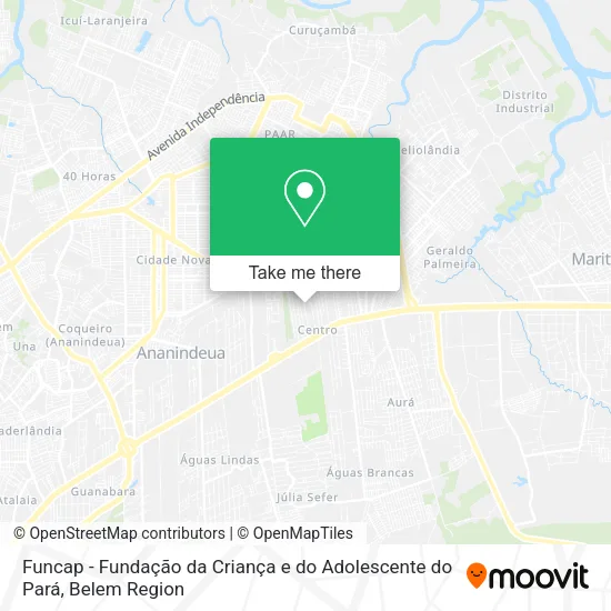 Funcap - Fundação da Criança e do Adolescente do Pará map