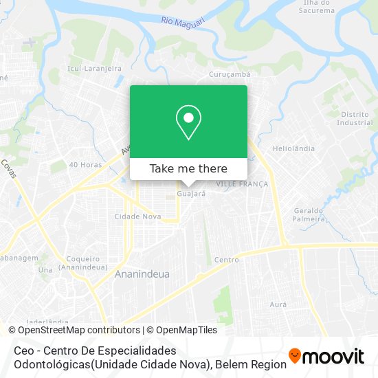 Mapa Ceo - Centro De Especialidades Odontológicas(Unidade Cidade Nova)