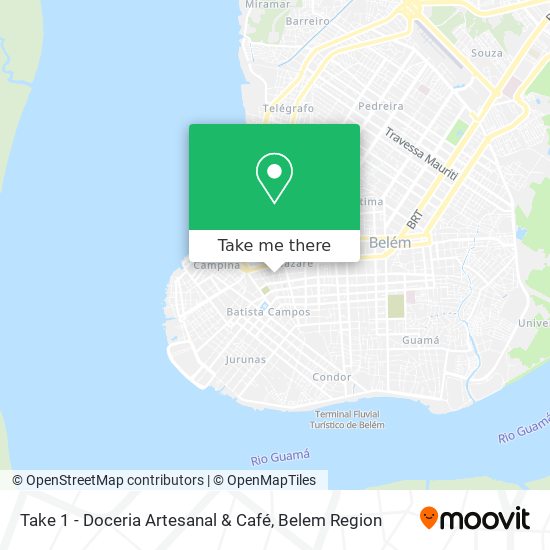 Mapa Take 1 - Doceria Artesanal & Café