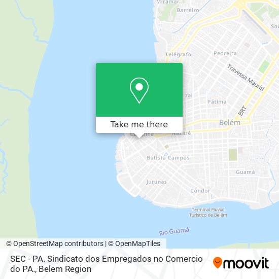 Mapa SEC - PA. Sindicato dos Empregados no Comercio do PA.