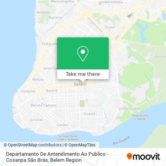 Departamento De Antendimento Ao Publico - Cosanpa São Brás map