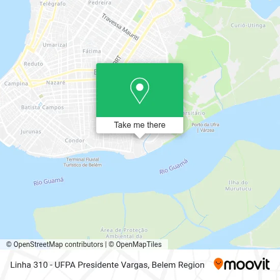 Linha 310 - UFPA Presidente Vargas map