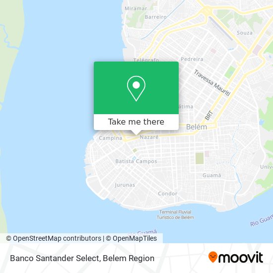 Banco Santander Select map