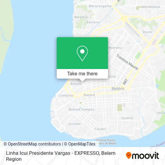 Linha Icui Presidente Vargas - EXPRESSO map
