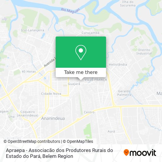 Mapa Apraepa - Associacão dos Produtores Rurais do Estado do Pará