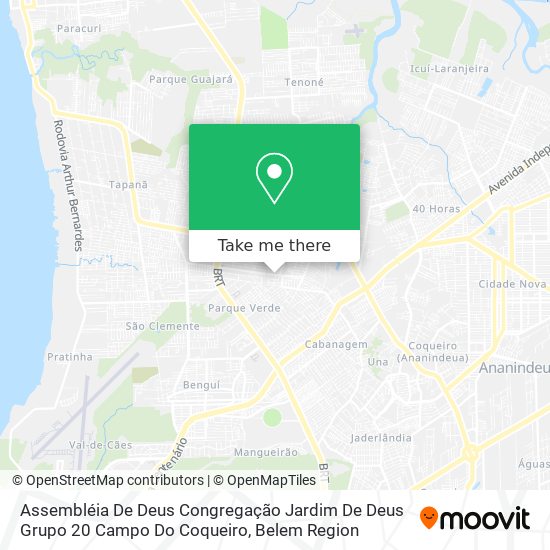 Mapa Assembléia De Deus Congregação Jardim De Deus Grupo 20 Campo Do Coqueiro