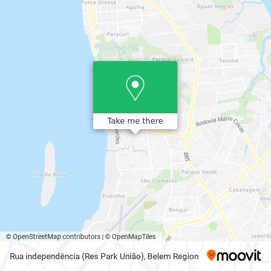 Rua independência (Res Park União) map