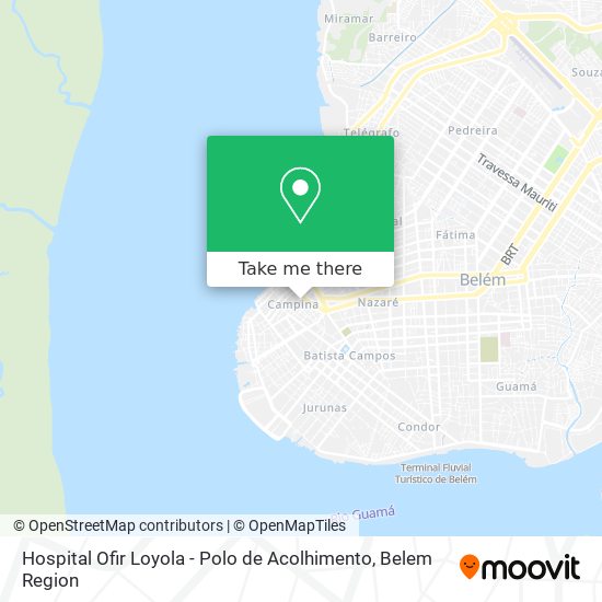 Mapa Hospital Ofir Loyola - Polo de Acolhimento