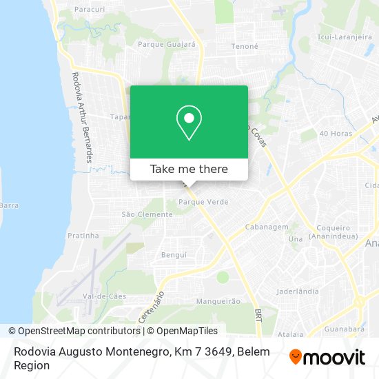 Rodovia Augusto Montenegro, Km 7 3649 map