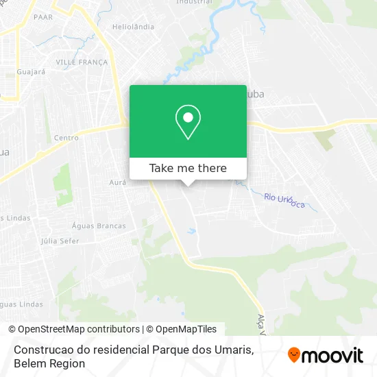 Construcao do residencial Parque dos Umaris map