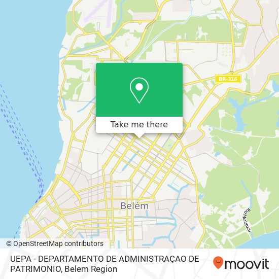 UEPA - DEPARTAMENTO DE ADMINISTRAÇAO DE PATRIMONIO map