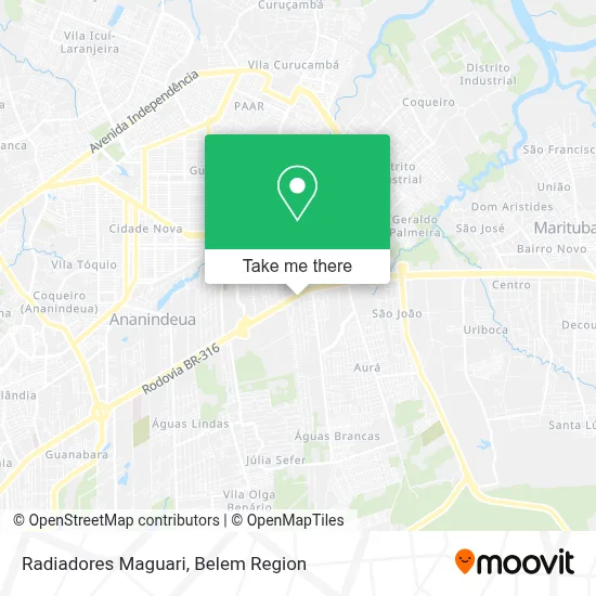Radiadores Maguari map