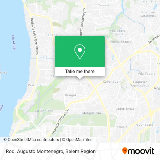Rod. Augusto Montenegro map