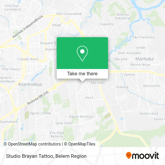 Studio Brayan Tattoo map
