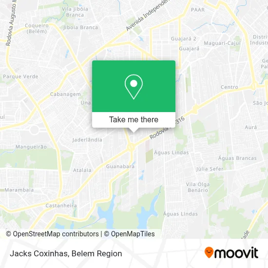 Jacks Coxinhas map