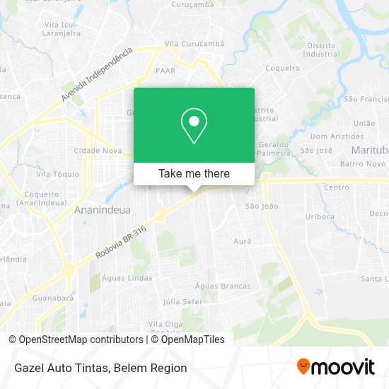 Gazel Auto Tintas map