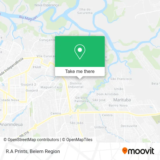 R.A Prints map