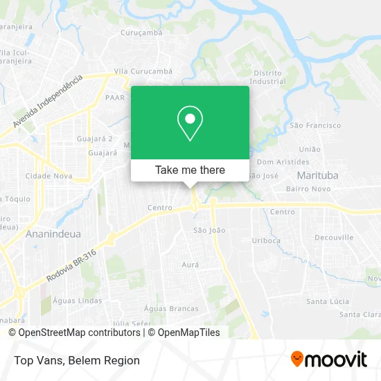 Top Vans map