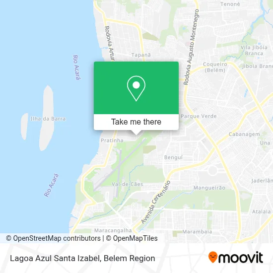 Lagoa Azul Santa Izabel map
